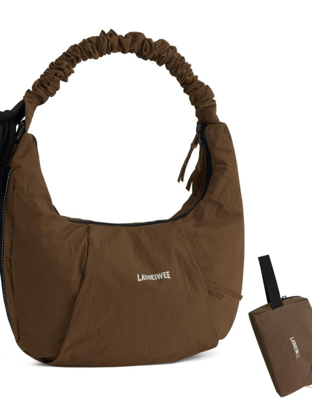 Nylon Crescent Shoulder Bag, Hobo Crossbody Bags for Women Slouchy Handbags